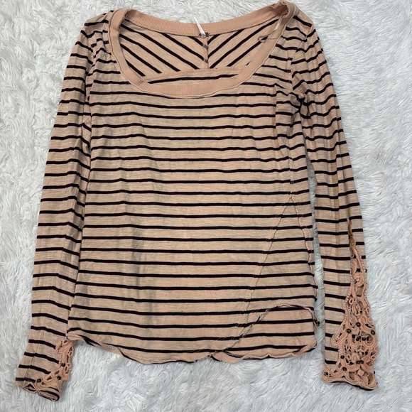 Free People Hard Candy Cuff Top Striped Long Sleeve - Picture 2 of 5